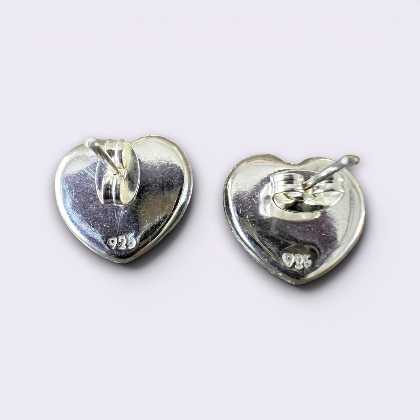 Handmade 925 Sterling Silver Heart Red Crystal Jewelry Set | Red Heart Pendant Necklace & Stud Earrings Gift for Women
