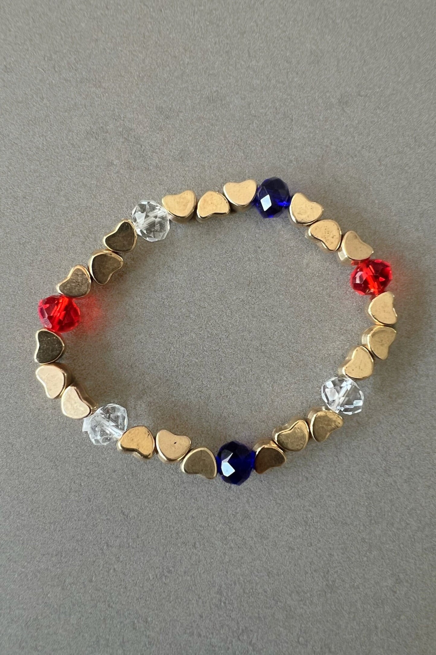 4th of July bracelet set of beaded bracelet set with glass beads bracelet for fourth of July bracelet with charms bracelet USA bracelet gift