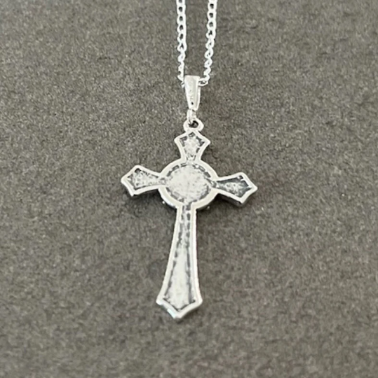 Silver Cross Pendant Necklace