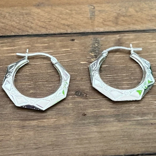 Geometric Hoop earrings