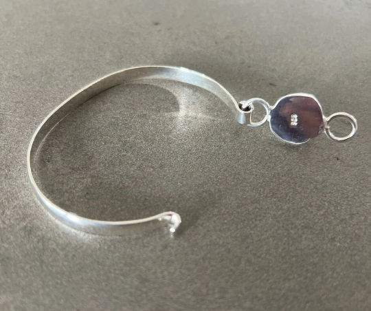 Mother of Pearl Silver Bangle