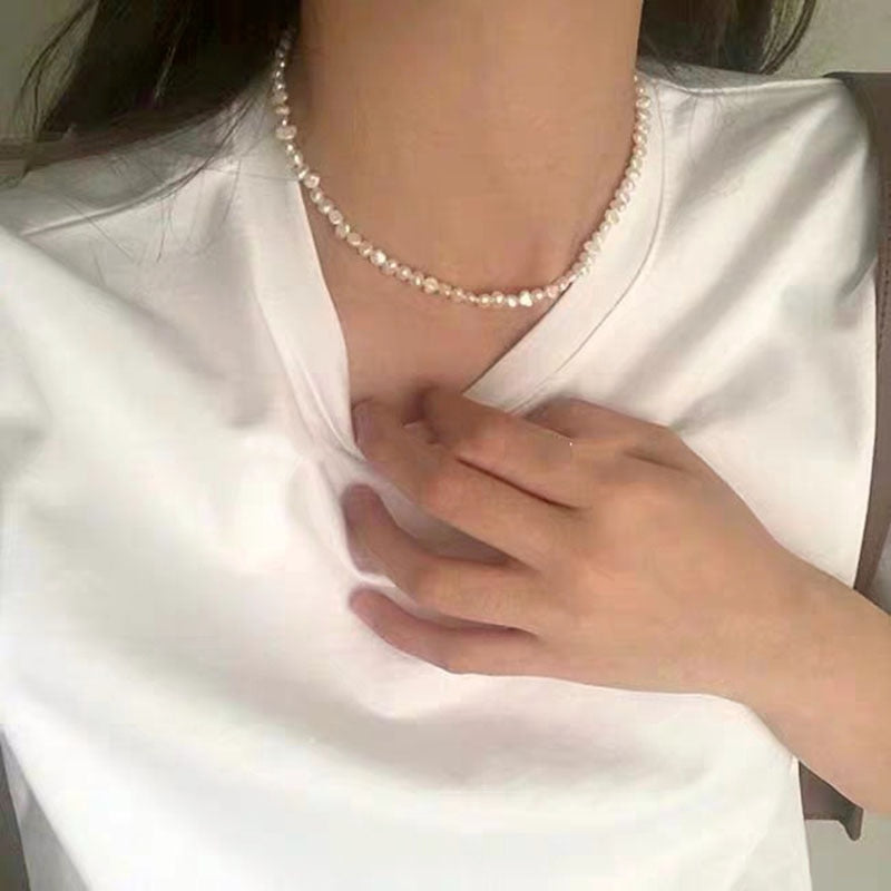 Freshwater Baroque White Pearl Necklace