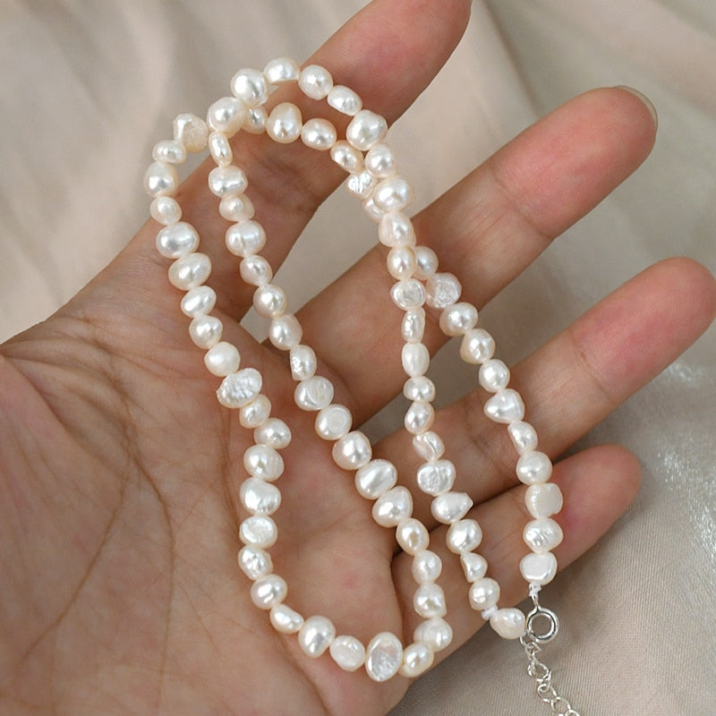 Freshwater Baroque White Pearl Necklace