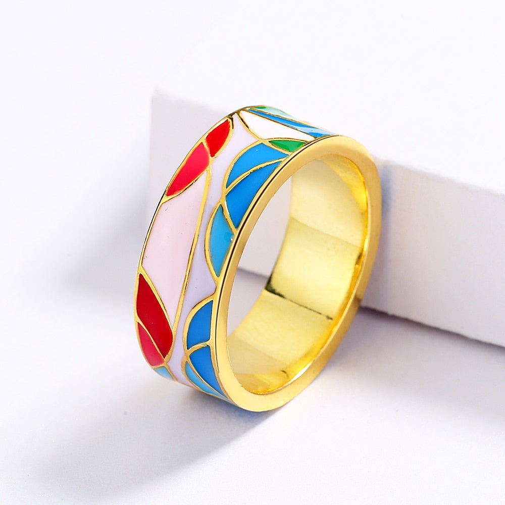 Colorful Sterling Silver Ring