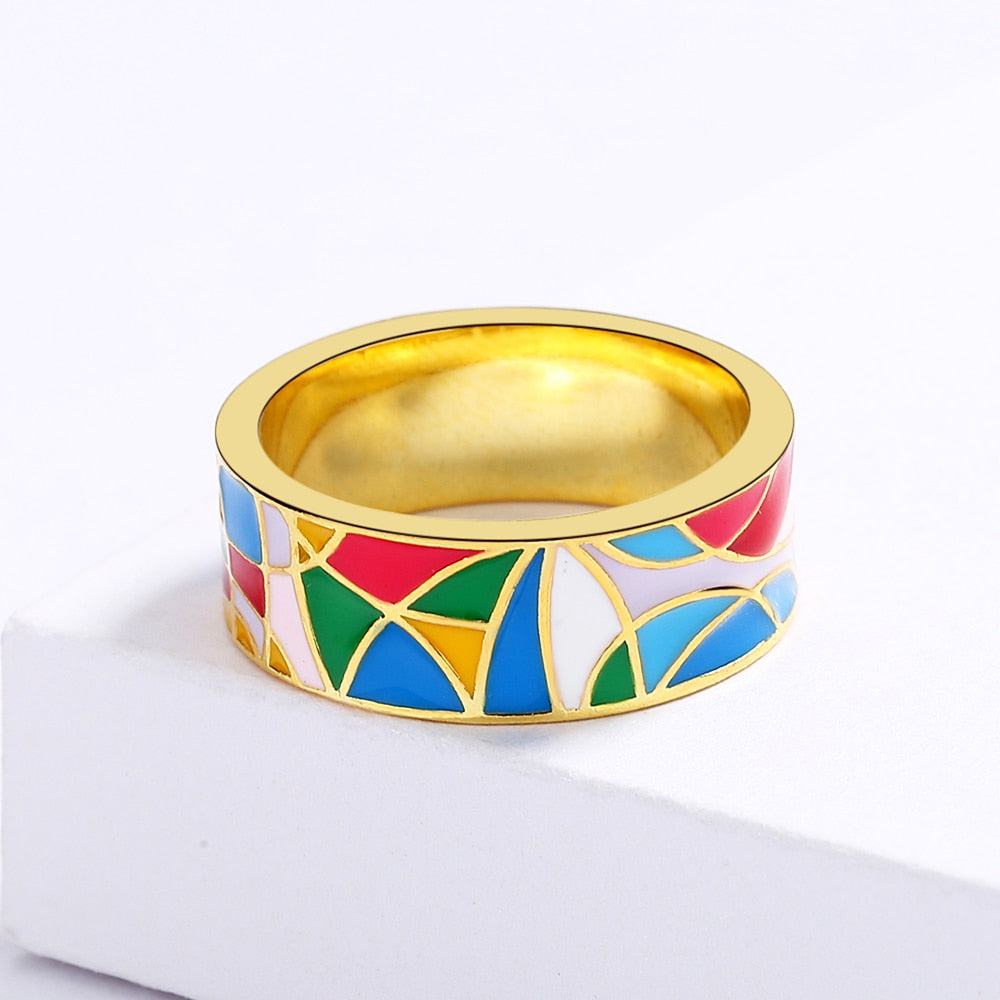 Colorful Sterling Silver Ring