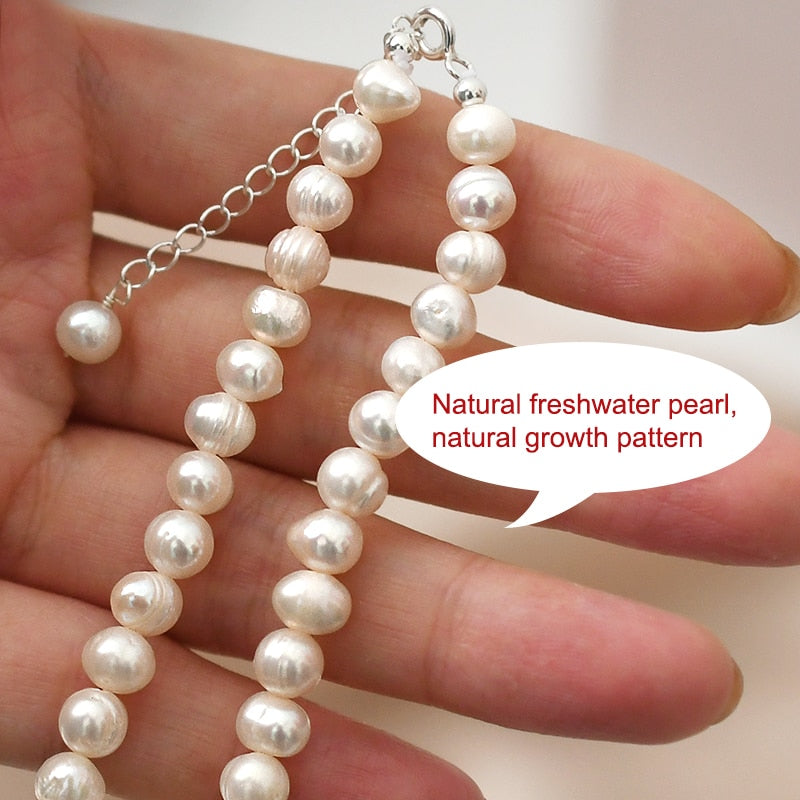 Necklace Choker Strand of Natural Freshwater Pearls