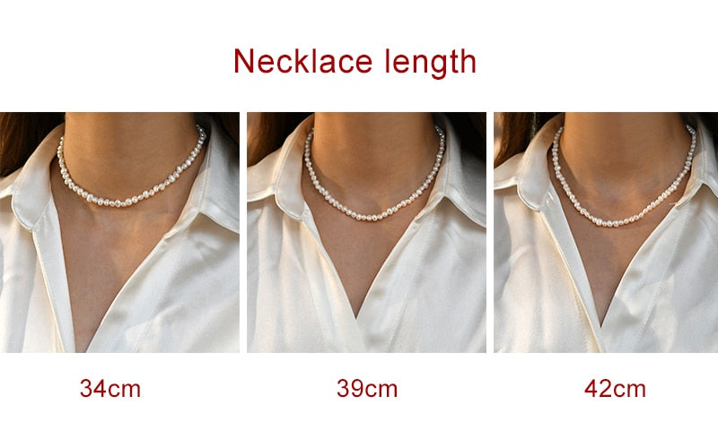 Freshwater Baroque White Pearl Necklace