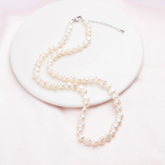 Natural Freshwater White Pearl Necklace