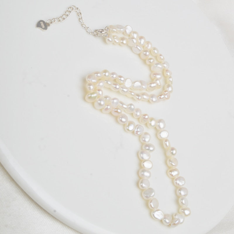 Freshwater Baroque White Pearl Necklace