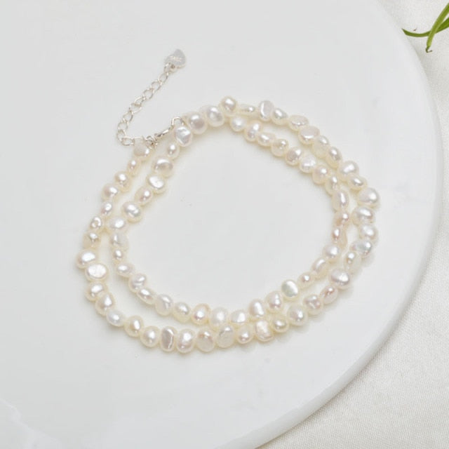 Freshwater Baroque White Pearl Necklace